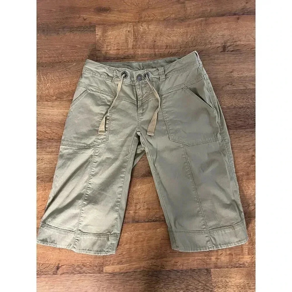 The North Face Noble‎ Stretch Capri Hiking Outdoor Pants Womens 2 Drawstring - Picture 1 of 8
